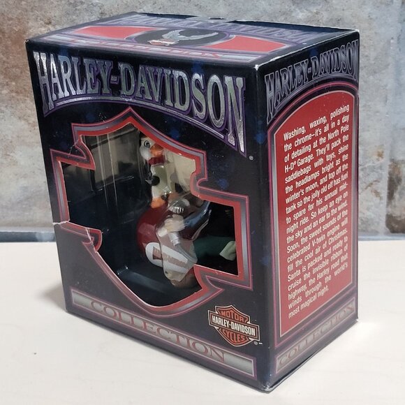 Harley Davidson North Pole Motorcycle Club Ornament Elf and Penguin on Gas Tank - Picture 6 of 7